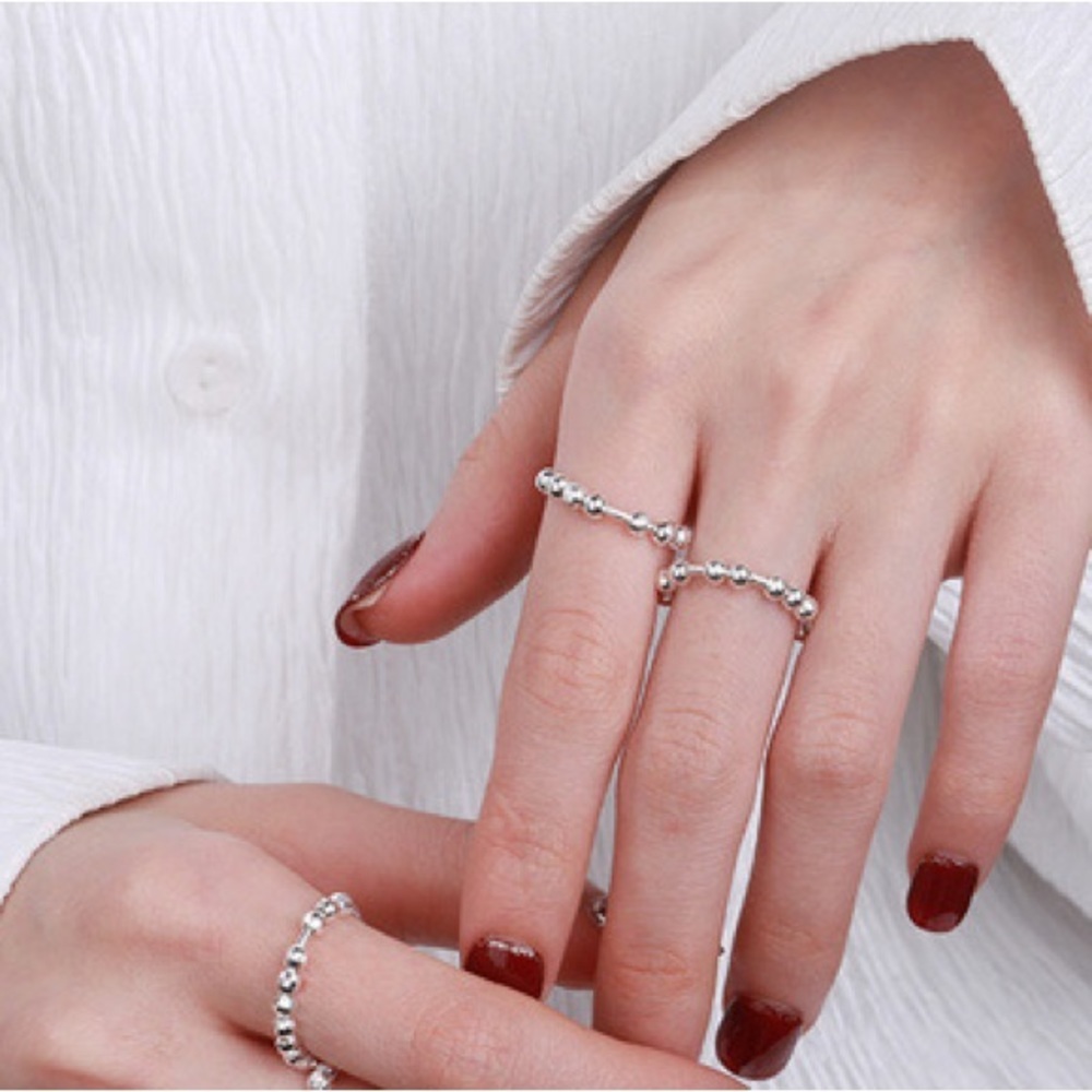 NEW Sterling silver fidget spinning anxiety ring